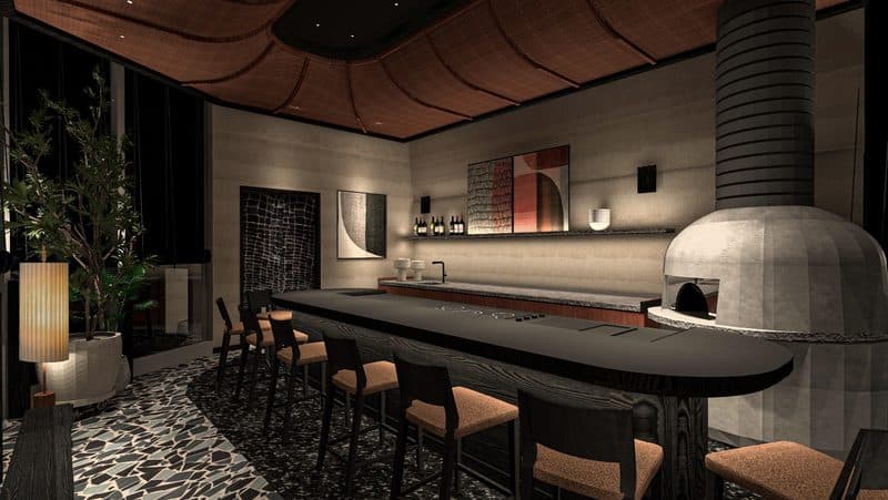 Bianca Omakase bar counter and oven